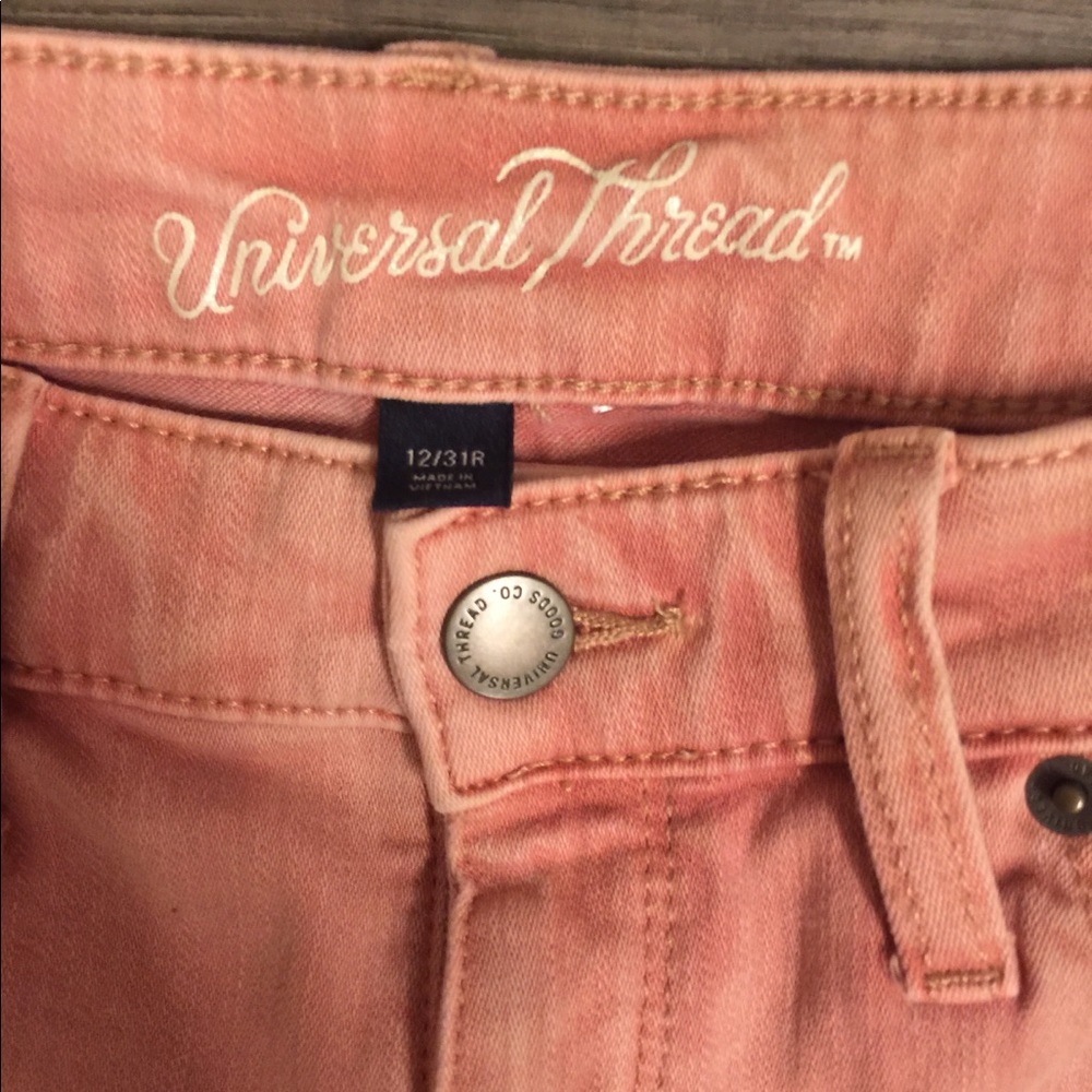 Universal Thread light salmon pink ombré denim